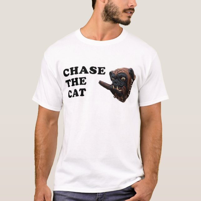 Camiseta persiga o gato (Frente)
