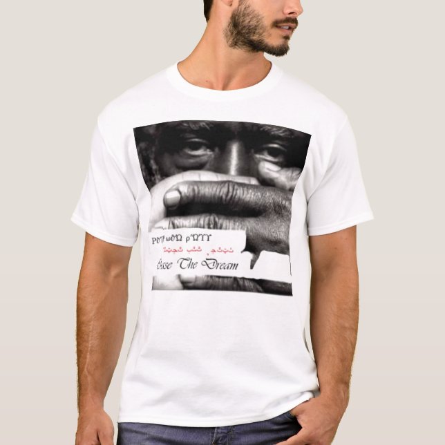 Camiseta Persiga o sonho: T preto e branco (Frente)