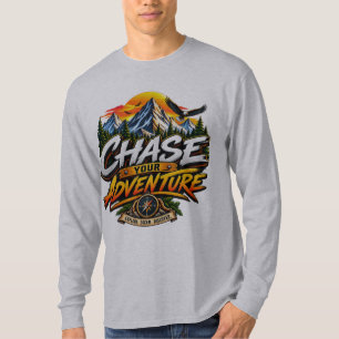 Camiseta Persiga Sua Aventura – Explore. Sonhe. Descubra.