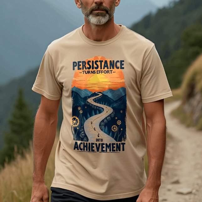 Camiseta Persistência, esforço, realização - Inspiração (Criador carregado)