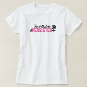 Camiseta Persistiu o t-shirt básico das mulheres