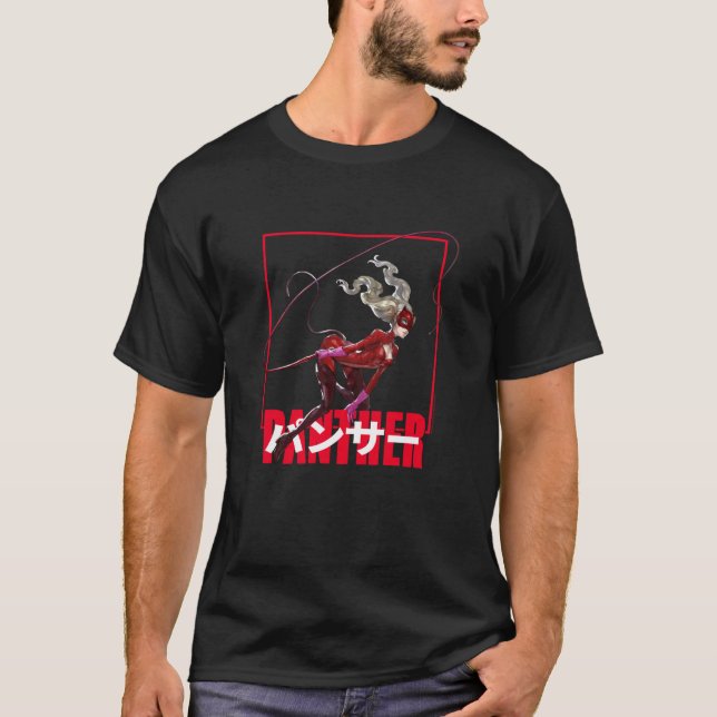 Camiseta Persona 5 Panther Ann with Kanji RPG Video Game (Frente)