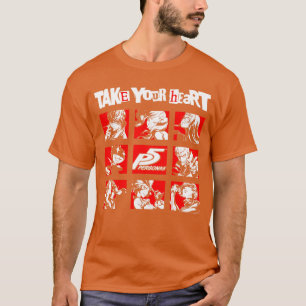 Camiseta Persona 5ake Seu Coração Personagem Grade RPG Víde