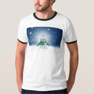 Camiseta Personagem adorável de boneco de neve de Natal do 