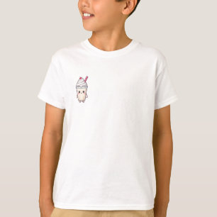 Camiseta Personagem Adorável de Milkshake de Baunilha Kawai