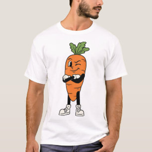 Camiseta Personagem Cenoura Piscando – Vibrações Frescas e 