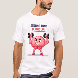 Camiseta Personagem Cerebral Divertido de Academia Citação