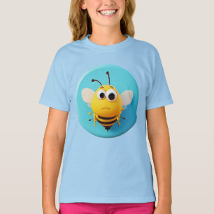 Camiseta Personagem de Abelha de Desenho Animado Fofo