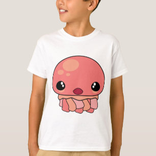 Camiseta Personagem de Água-Viva Rosa Fofa Kawaii