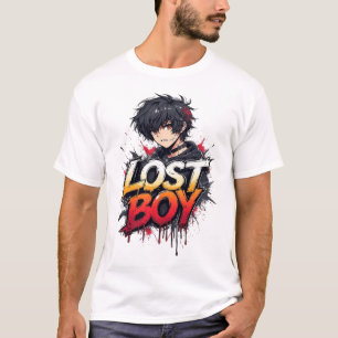 Camiseta Personagem de Anime Menino Perdido Grafite Gráfico