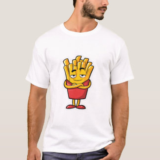 Camiseta Personagem de Batata Frita Francesa Legal com Atit