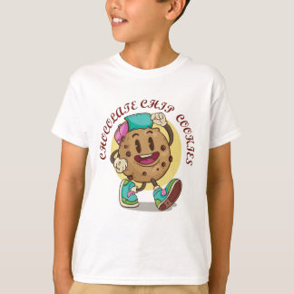 Camiseta Personagem de Biscoito com Gotas de Chocolate Fofo