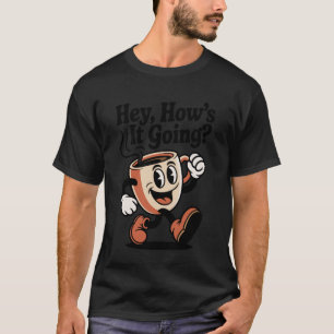 Camiseta Personagem de Café Engraçado u2013 Desenho Animado