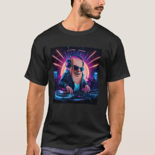 Camiseta Personagem De Cena De Grupo Colorida Dj Para Músic