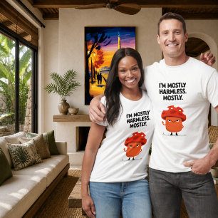 Camiseta Personagem de Cogumelo Engraçado e Inofensivo