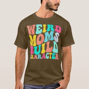 Camiseta personagem de construção de mães estranhas e ranhu
