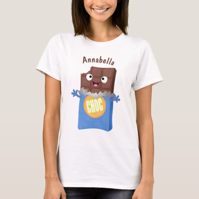 Camiseta Personagem de desenho animado bar doce de chocolat (Frente)