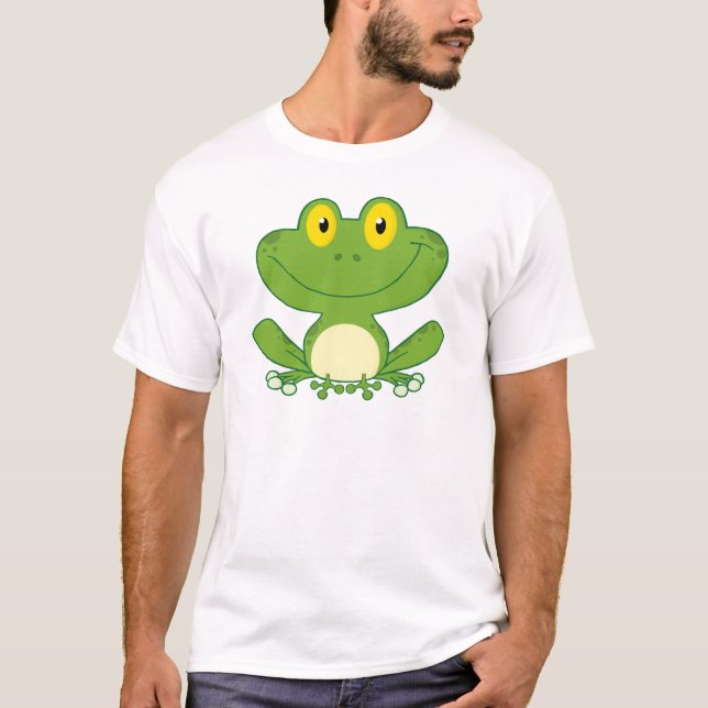 Camiseta Personagem de desenho animado bonito do sapo (Frente)