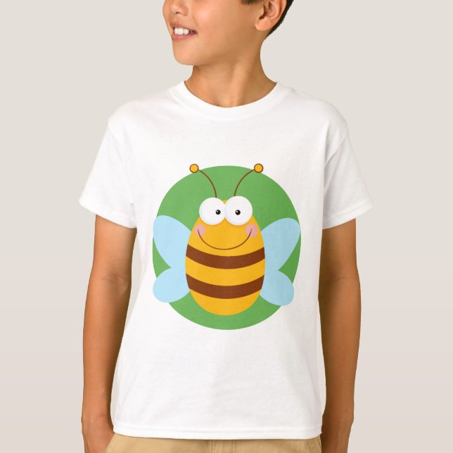 Camiseta Personagem de desenho animado da mascote da abelha (Frente)