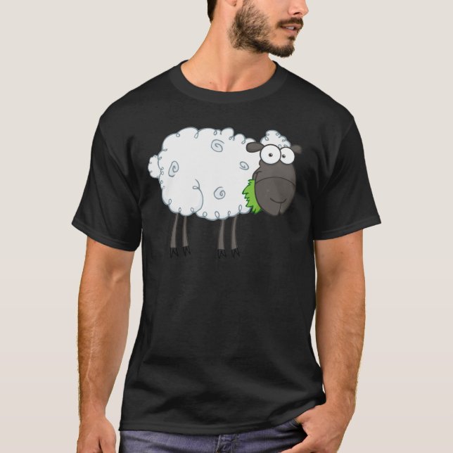 Camiseta Personagem de desenho animado das ovelhas negras (Frente)