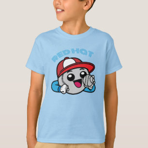 Camiseta personagem de desenho animado de beisebol