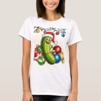 Personagem de desenho animado do pepino de Natal