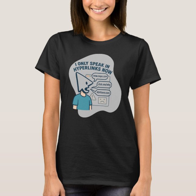 Camiseta Personagem de desenho animado engraçado com o curs (Frente)