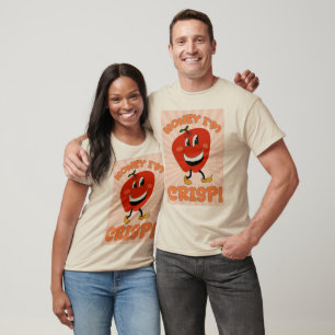 Camiseta Personagem de desenho de maçã crocante Funny Hone