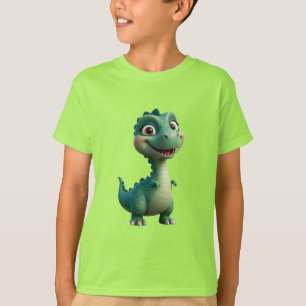 Camiseta Personagem de Dinossauro Bebê para Crianças