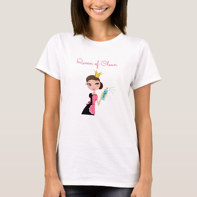 Camiseta Personagem de empregada feminina de serviço de lim (Frente)