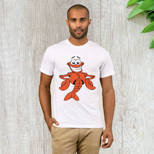 Camiseta Personagem de Lagosta de Desenho Animado Sorrident
