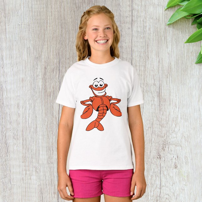 Camiseta Personagem de Lagosta de Desenho Animado Sorrident (Criador carregado)