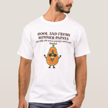 Personagem de Mamão Fresco e Legal de Verão