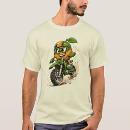 Camiseta Personagem de Motocross Divertido de Moto de Terra