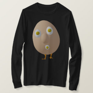 Camiseta Personagem de Ovo Excêntrico RG & RA Design Fofo
