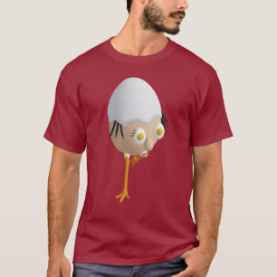 Camiseta Personagem de Ovo Excêntrico RG & RA Design Fofo