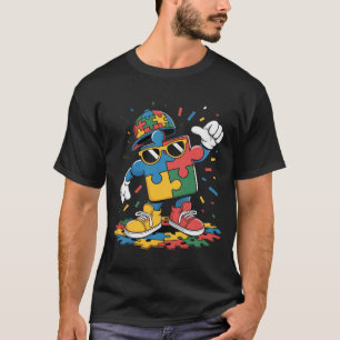 Camiseta Personagem de Peça de Quebra-Cabeça Legal - Roupas