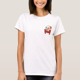 Camiseta Personagem de Pipoca de Desenho Fofo Assistindo Fi