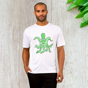 Camiseta Personagem de polvo verde Monstro marinho peculiar