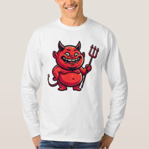 Camiseta personagem diabólico de desenho animado