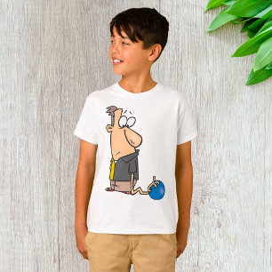 Camiseta Personagem engraçado e triste de jogador de bolich