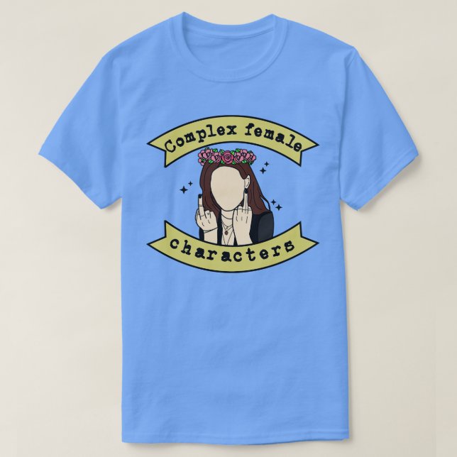 Camiseta Personagem feminina complexa (Frente do Design)