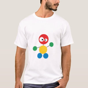 Camiseta Personagem Geométrico Divertido - Abstração de Cor