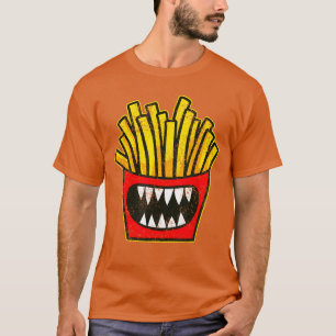 Camiseta Personagem Monstro Batata Frita Horror Fofo Engraç