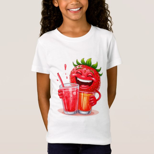 Camiseta Personagem Morango Alegre Apreciando (Frente)