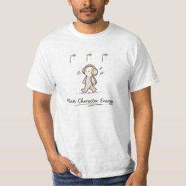 Camiseta Personagem Principal Fones de Ouvido Solo