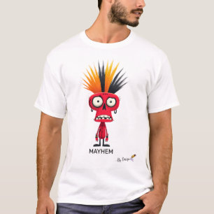 Camiseta Personagem Punk Vermelho CAOS - Por Design Neg