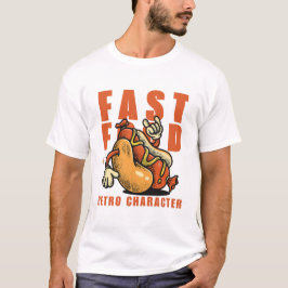 Camiseta Personagem retrô de fast food