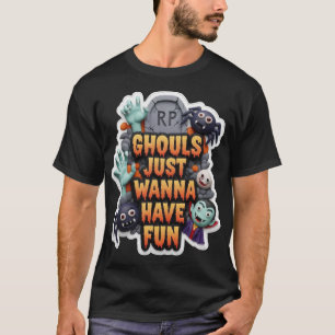 Camiseta Personagens alegres de Halloween em claymation e t