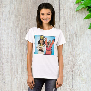 Camiseta Personagens da Rainha Bíblica e Baseados na Fé do 